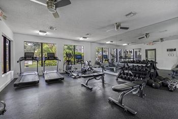 Fitness center with weight & cardio equipment